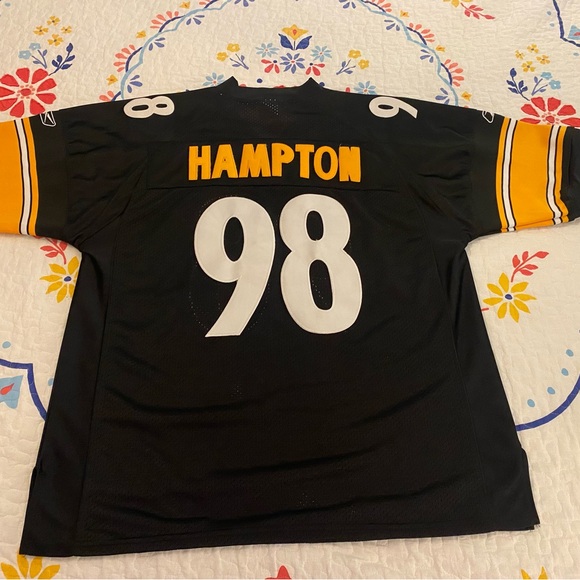 Steelers Casey Hampton 98 Reebok Onfield NFL Jersey size 50 (L) - Picture 2 of 8
